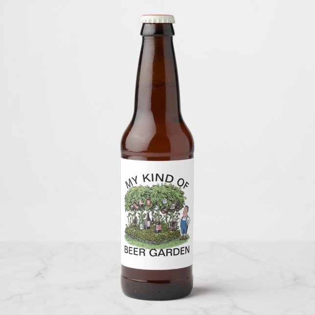 Rótulo Para Garrafa De Cerveja Rótulo de Garrafa de Jardim de Cerveja (Frente)