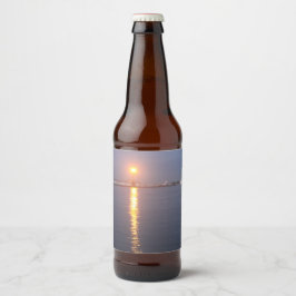 Rótulo Para Garrafa De Cerveja Rótulo de Garrafa do Nascer do Sol no Rio Mississi