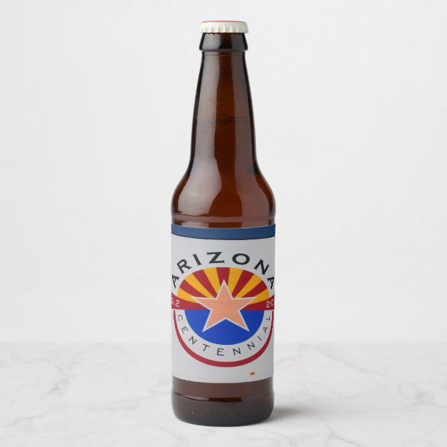 Rótulo Para Garrafa De Cerveja Rótulo de Garrafa do Sinal do Arizona (Frente)