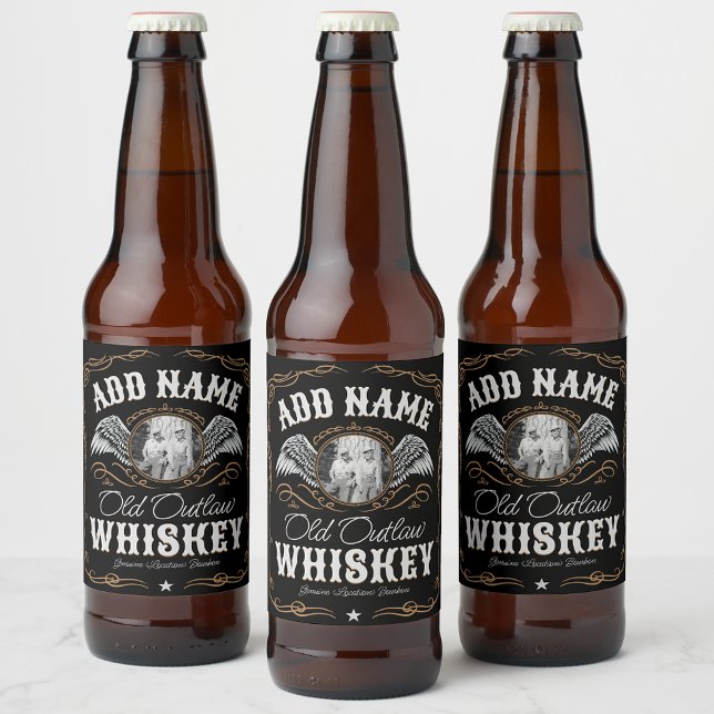 Rótulo Para Garrafa De Cerveja Rótulo de Uísque Moonshine Antigo ADICIONE FOTO No (Criador carregado)