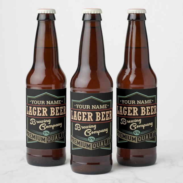 Rótulo Para Garrafa De Cerveja Rótulo Personalizado da Companhia de Cerveja Lager (Garrafas)