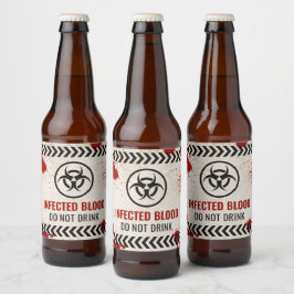 Rótulo Para Garrafa De Cerveja Sangue infectado não beba rótulo para bebidas de f