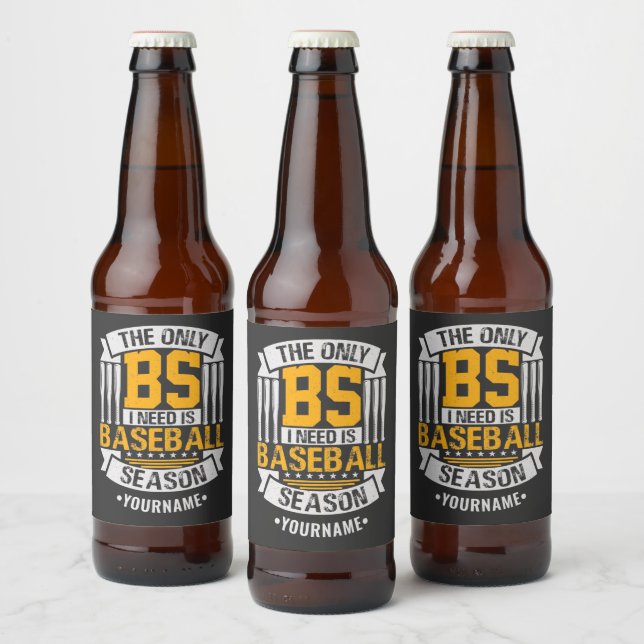 Rótulo Para Garrafa De Cerveja Sarcasmo Engraçado Baseball (Garrafas)