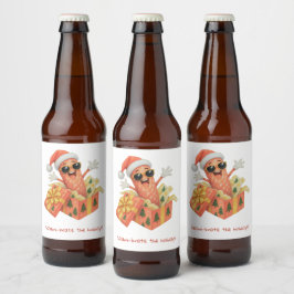 Rótulo Para Garrafa De Cerveja saúdam o Natal com salame!