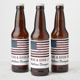 Rótulo Para Garrafa De Cerveja Saúde e Boa Sorte Soldado Saindo Festa