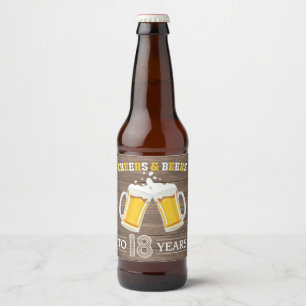 Rótulo Para Garrafa De Cerveja Saúde e Cervejas Rústicas a 18 Anos