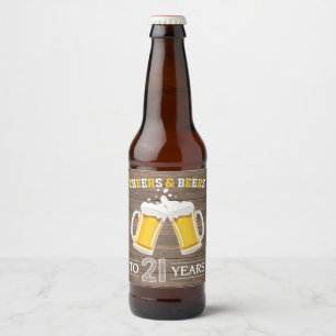 Rótulo Para Garrafa De Cerveja Saúde e Cervejas Rústicas a 21 Anos