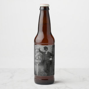 Rótulo Para Garrafa De Cerveja Schmitt & Schwanenfluegel Brewery Vintage