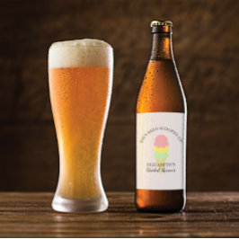Rótulo Para Garrafa De Cerveja Scooped Up Sorvete Chá de Noiva