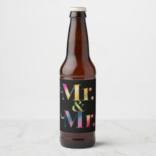 Rótulo Para Garrafa De Cerveja Senhor & Senhor Festa de Solteiro Casamento Gay