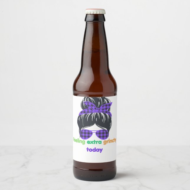 Rótulo Para Garrafa De Cerveja Sentir-me muito irritante hoje (Frente)