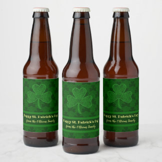 Rótulo Para Garrafa De Cerveja Shamrock
