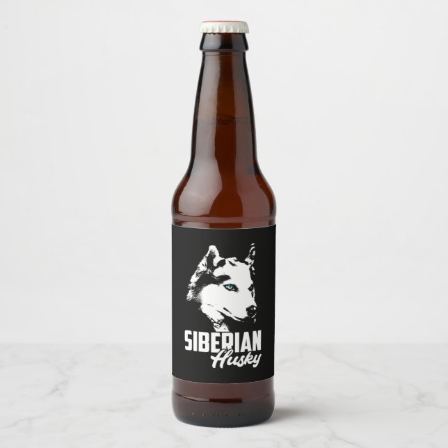 Rótulo Para Garrafa De Cerveja Sibéria Rouco Forte (Frente)