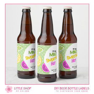 Rótulo Para Garrafa De Cerveja Sidra Dura de Frutas Tropicais e Limonada
