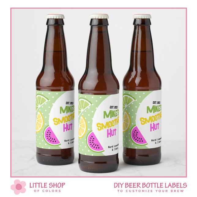 Rótulo Para Garrafa De Cerveja Sidra Dura de Frutas Tropicais e Limonada (Criador carregado)