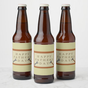 Rótulo Para Garrafa De Cerveja Sinal de madeira dia de os pais