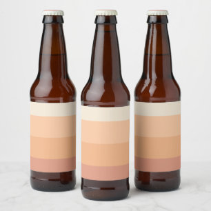Rótulo Para Garrafa De Cerveja Sombras do Gradiente de Pêssego
