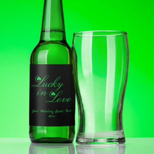 Rótulo Para Garrafa De Cerveja Sortudo no Amor (Criador carregado)