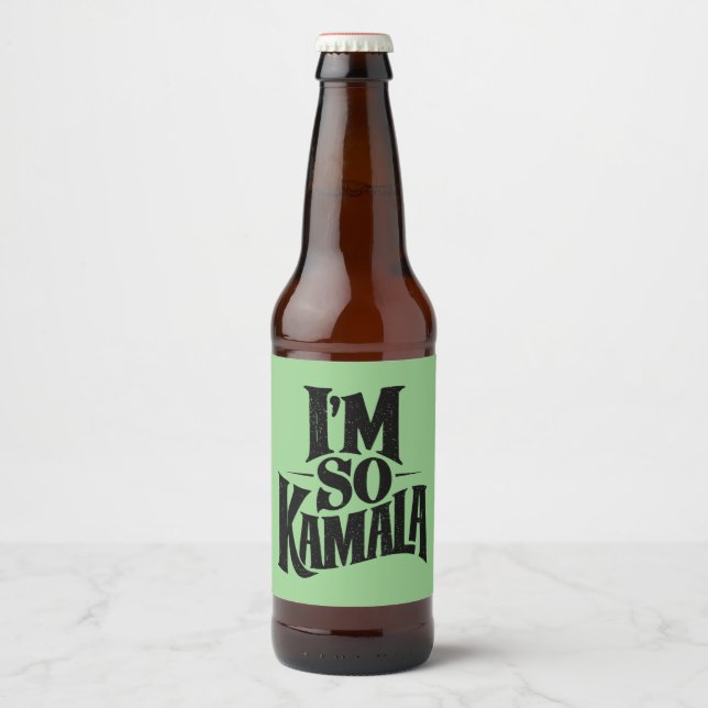 Rótulo Para Garrafa De Cerveja Sou tão Kamala Brat Green Meme (Frente)