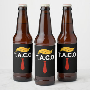 Rótulo Para Garrafa De Cerveja Taco Trump Sempre Fala Frangos