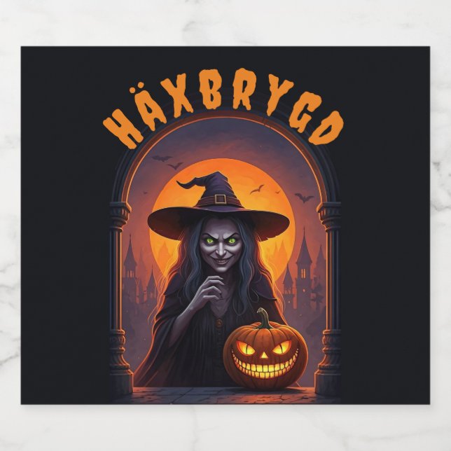 Rótulo Para Garrafa De Cerveja Tema do Partido Halloween - Häxbrygd (Rótulo Único)
