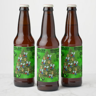 Rótulo Para Garrafa De Cerveja Tenha Um Natal De Feliz,