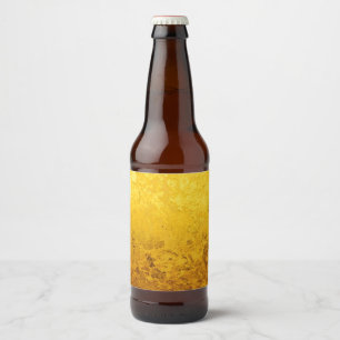 Rótulo Para Garrafa De Cerveja Teste padrão PURO da FOLHA DOURADO + seus