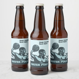 Rótulo Para Garrafa De Cerveja Texto Personalizado Pólo Aquático