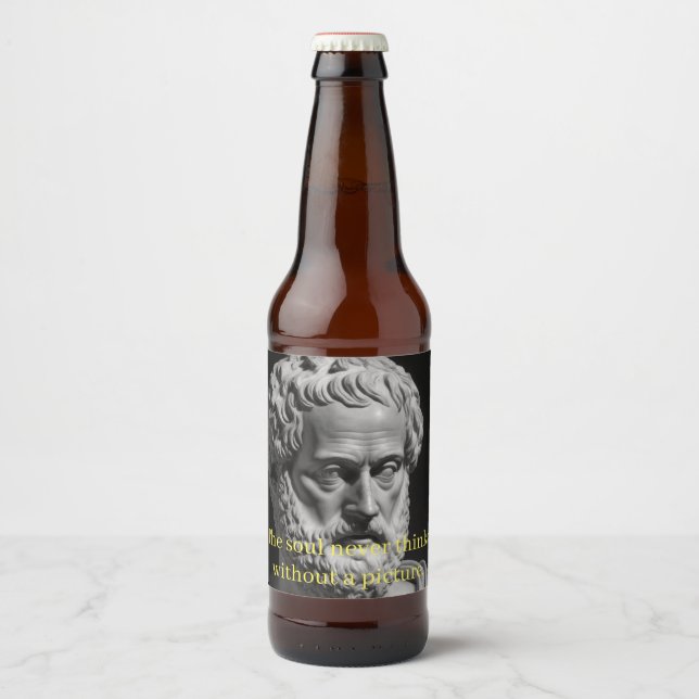 Rótulo Para Garrafa De Cerveja The Soul never thinks without a Picture (Frente)