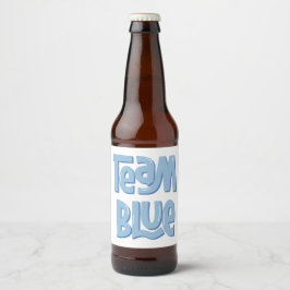 Rótulo Para Garrafa De Cerveja Time Azul