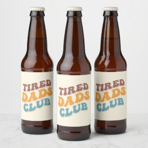 Rótulo Para Garrafa De Cerveja Tired Pais Club Funny