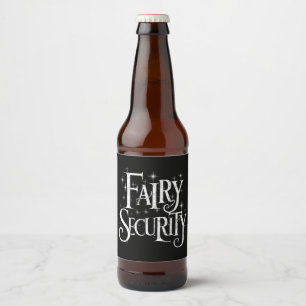 Rótulo Para Garrafa De Cerveja Traje engraçado de segurança de fada de Halloween