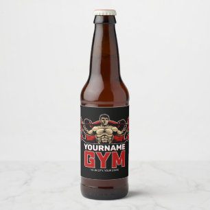 Rótulo Para Garrafa De Cerveja Treinamento de Levantamento de Peso em Casa GYM Pe