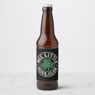 Rótulo Para Garrafa De Cerveja Trevo de Arlequim Pequeno Dia de São Patrício