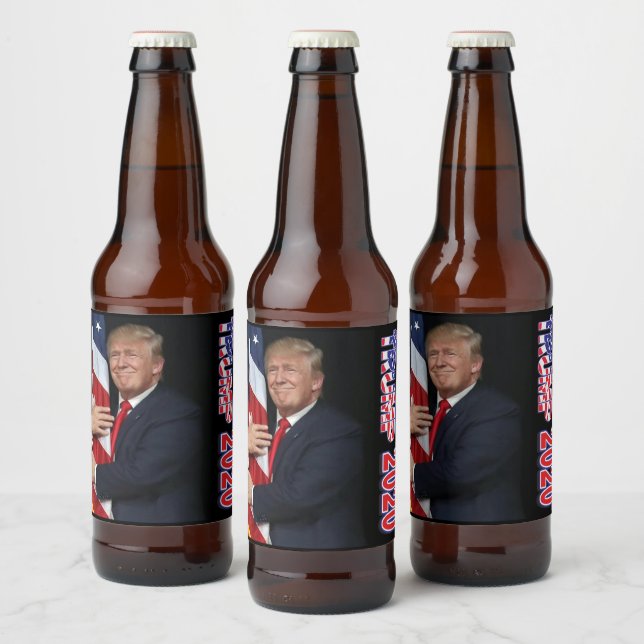 Rótulo Para Garrafa De Cerveja Trump 2020 4 Mais Anos (Garrafas)