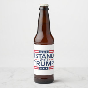 Rótulo Para Garrafa De Cerveja Trump 2024 Eu Apoio Trump Apoio o Presidente