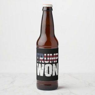 Rótulo Para Garrafa De Cerveja Trump Ganhou 47º Presidente dos EUA Ganhou Eleição