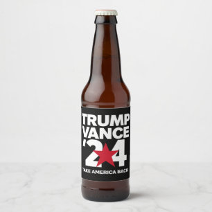 Rótulo Para Garrafa De Cerveja Trump Vance 2024 Voto Trump 2024 Eleição