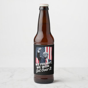 Rótulo Para Garrafa De Cerveja Trump Venceu Supere isso Vitória de Trump 47º Pres