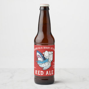 Rótulo Para Garrafa De Cerveja Tubarão-mosca Engraçado com Ataque