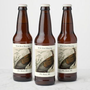 Rótulo Para Garrafa De Cerveja Turquia Selvagem (Homem) das Aves da América de Au