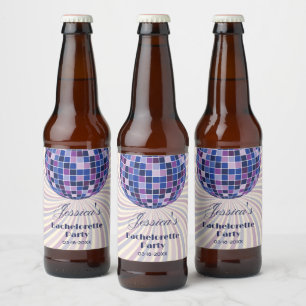 Rótulo Para Garrafa De Cerveja Última Festa de solteira de Descoco do Groovy 70s