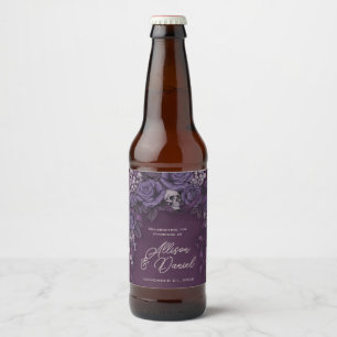 Rótulo Para Garrafa De Cerveja Um brinde à eternidade!, Casamento gótico de ameix