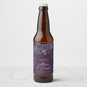 Rótulo Para Garrafa De Cerveja Um brinde à eternidade!, Casamento Plum Gothic