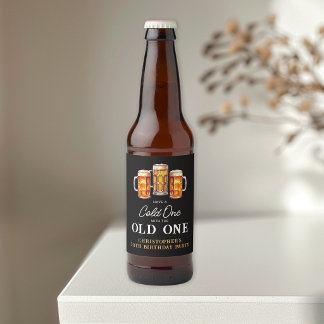 Rótulo Para Garrafa De Cerveja Um Frio Com a Cerveja do Velho Aniversário de 50 a
