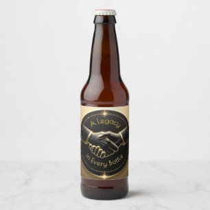 Rótulo Para Garrafa De Cerveja Um Legado em Todo Apertar de Mão da Garrafa