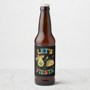 Rótulo Para Garrafa De Cerveja Vamos Fiesta Avocado E Tacos Cinco De Mayo