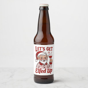 Rótulo Para Garrafa De Cerveja Vamos nos Enlouquecer de Elfos Sarcasmo Natal Vinh