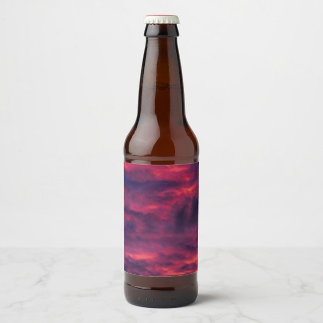 Rótulo Para Garrafa De Cerveja vermelho augural (Frente)