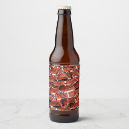 Rótulo Para Garrafa De Cerveja Vermelho, bolhas na grelha ou efeito de tijolo? Me